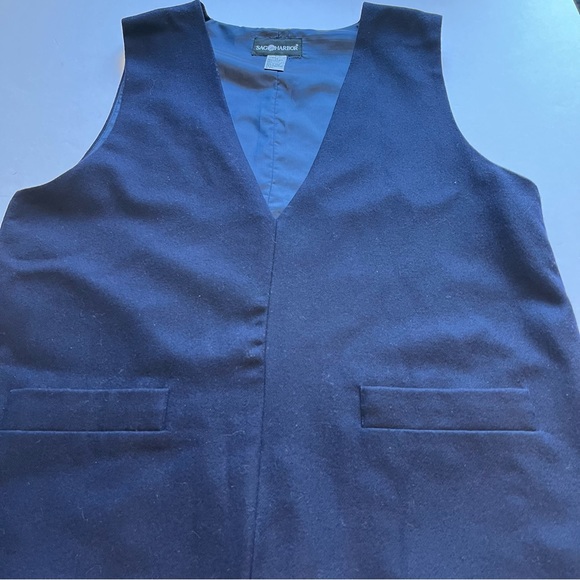 Sag Harbor Women's Wool Jumper Navy Blue Midi Size 14 - Picture 5 of 8